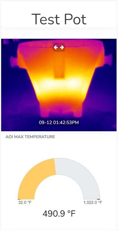 Thermal record of a pot measurement